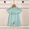 Kids Jumpsuit Luxury Designer Brand Baby Rompers Newborn Sunmer Pink Blue Cotton Bodys Filles garçons Bodys pour bébés pour bébés