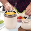 Tasses élargis tasse de bouche en métal petit en acier inoxydable tasse aliments en fumant tasse de déjeuner isolée couverte eau adulte isolant