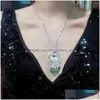 Pendant Necklaces European And American Jewelry Double Parrot Necklace Inlaid With Zircon Gold-Plated Fashionable Versatile Water Dr Dh01Z