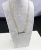 Colliers pendants Borosa Collier de pierre précieuse naturelle Collier Golden Rose Crystal Column Minimaliste Chaîne de pierre de veine bleue pour les femmes promettre des bijoux