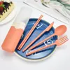 Dinnerware Sets With Case Reusable Portable Cutlery Tableware Set Spoon Fork