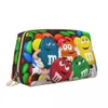 Sacs de rangement Kawaii MM Crew Travel Toitrage Sac Femmes Candy Green Chocolate Cosmetic Makeup Beauty Dopp Kit