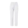 Pantalon féminin Summer latérale unique boucle bouclée inclinée à la taille haute fine fashion boucle plissée loisir pantalon sweat-shirt polyvalent