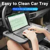 Hooks 1Pc Car Laptop Desk Mount Stand Portable Steering Wheel Table Convenient Durable Sturdy Tray For Home Dining