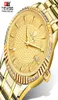 Top Brand Tevise Golden Automatic Men Mechanical Watches Torbillon Business Gold bracelet Gold 9952812