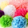 Fleurs décoratives 15/20 cm Papet de tissu pompoms décoration de mariage balle baby shower anniversaire pom pom emballage pour 5Z