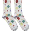 Men's Socks 22fw Niche Designer Trendy Socks Mens and Womens Mid Length 3d Painted Teddy Bear Smiling Face Sporty Calf Pile Socks Bx40