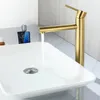 Rubinetti del lavandino da bagno in ottone in ottone e miscelatore per acqua fredda a terra corta in stile corto oro spazzolato nero