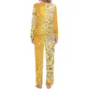 女性用スリープウェアGustav Klimt Pajamas Adele Romantic Pajamaセットレディース2ピースカジュアルな特大のカスタムバースデープレゼント