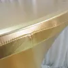 Tkanina stołowa metalowa okładka elastyczna koktajl el impreza elastyczna ślub złoty srebrny bar
