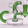 8 pouces Green Glass Water Pipe Heady Bong Dab Recycler Recycler Neo Fab Slit Hubpipes Bongs Smoke Pipes 14,4 mm Joint femelle avec bol ordinaire portable entrepôt américain