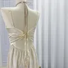 Robes décontractées Sexy Backness Lace Sans manches Longue robe 2024 Spaghetti Soirée Elegant Party Maxi For Women Ladies Vestido Robe