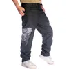 Männer Denim Streetwear gestapelt Jean Männer Schwarze Jeans Vintage Jeans Mode hochwertige Punkrock Hip Hop Classic Classic Plus Size 30-46