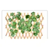 12 pezzi di decorazioni artificiali foglie ghirlanda finta vite edera interno arredamento per la casa esterno foglie di fiori di fiore verde natale4395016