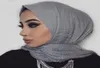Coton lin enveloppe musulmane et châle Islam Turban prêt à porter des femelles nouvelles femmes froides Hijab instantanément sous Scarf3213678