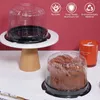 Enveloppe cadeau 10pcs Boîte de fraises porte-gâteau transparent Cupcake couvercle porteur portable conteneurs jetables couvercles package de muffin anniversaire