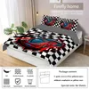 Ensemble de literie 3pcs Cool Speed Racing Coup de couette adaptée aux enfants Boys et Adolescents Chambre (1 2 taies d'oreiller Pas de noyau)