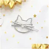 Hair Accessories 50Pcs/Lot Clip Set Cute Girl Cartoon Headwear Hairpin Cat Moon Personality Design Drop Delivery Baby Kids Maternity Dhwga