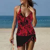 Женские купальники Женщины две штуки монокини танкеры Summer V Sece Sling Brazilian Swimsuit и Swim Shorts Suncscreen Юбки