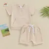 Комплекты одежды 0-36 месяцев детские шорты наборе футболка для вышивки с коротким рукава
