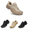 Frete grátis Homens homens Running Shoes Running Anti-Slip Breathable Comfort Flat Mesh Canvas Khaki Black Mens Trainers Sport Sneakers Gai