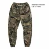 Pantalons masculins Camouflage imprimez la taille élastique Cargo décontracté pour un pantalon de jogger résistant à l'usure d'été