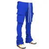 Herren gestapelt Jogger mit Pocket Street Wears Herren Jogginghosen Cargo Hosen Flare Hosen 2024 Winter Clohting Trackhose 240511