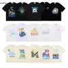 Top CraftsManship Rhude Mens T Shirts Summer Fashion Designer Tshirts Street Casual Short Sleeve Beach Style Tees Cotton Printing Shirt SSS A