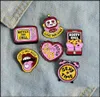 Broches broches bijoux jaunes en émail épingle télévisée robot horloge lèvres badge buheart jeans repeulle personnalisée sac de chemise mode gouttes de cadeaux 8076709