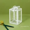 Enveloppe-cadeau 10pcs / pack Boîtes d'emballage d'impression transparent