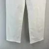 Petit pantalon blanc super polyvalent avec une élasticité élevée et des fesses légèrement évasées