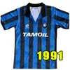 1991/92 Atalanta Retro Caniggia Stromberg Paulino Camisetas de Futbol Kits Kits Soccer Jersey Thailandia Shirt di calcio di qualità