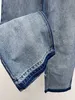 20241 Cantrocchettoni di denim dritta di moda femmina con abbottonatura ad alta vita con abbottini per matita da donna pantaloni casual-match di pantaloni casual nuovi