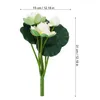 Fleurs décoratives 2 pcs simulation florale Décoration de lotus fausse fleur de plante fleur vive verte artificielle mariée