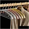 Hangers Racks 5Pcs Wholesale Coat Hanger Widen Anti-Slip Clothes Pant Bride Wedding Dress Display Rack Shop Metal Hanging Drop Del Dhppy