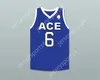 Custom Nay Mens Youth / Kids Tarzann 6 Ace Family Charity Blue Basketball Jersey Top cousé S-6XL