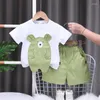 Ensembles de vêtements 2024 Designer Baby Boy Vêtements d'été 6 à 9 mois Fashion Pullover à manches courtes T-shirts et shorts Boys Boys 2 Piece Tengit