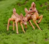 Artificial Mini Sika Deer Giraffe Fairy Garden Miniatures Nomes Moss Terrariums Harts Hantverk Figurer Hemdekoration Micro Lands4409562