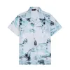 Herenontwerper Shirts mode Hawaii Floral Print Casual Shirt Men Slim Fit maandag Korte mouw strand kleding sweatshirt le cagole acteur chch short playeras kleding