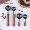 Кофе Scoops 1pcs Walnut деревянный измеренный измерение ложки батон