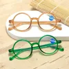 Occhiali da sole retrò luminosa bloccante occhiali da lettura uomini donne piccoli rotondi a vista occhiali per occhiali trasparente Presbyopia telaio 4.0