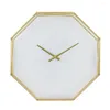 Relógios de parede 22 "Gold de metal geométrico de metal branco operação da bateria moderna decoração de casa do octógono 22x22 polegadas tamanho interno analógico interno