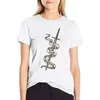 Polos femininos LIVO LIRO LIRO LONGSWORD CAMISA DE PRIMEIRA DE ANIMA