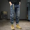 Herr Jeans Classic American Fashion Vintage Wash Cargo Loose Plus-size Spring and Fall Patchwork Straight-ben Haren Pants