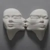 Abstract Human Face Wall Pendant Resin Expression Sculpture Surreal Art Craft Ornament Face Garden Abstract Mask Decoration 240510