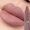 Crayons à lèvres 12 couleurs à lèvres mate sexy imperméable en couleur durable rendu à lèvres en velours non bâton doublé avec un crayon pour femmes cosmétiques D240510