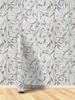 Fonds d'écran Peler et bâton de feuille de feuille florale papier peint auto-adhésif conception de papier peint pour les murs chambre de salle de bain décoration intérieure gris vert