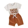 Clothing Sets Toddler Baby Boy Clothes Easter Print Outfit Short Sleeve T Shirt Tops And Stretch Jogger Shorts Summer Set