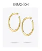 enfashion big hoop earrings solid gold color eternity earingsステンレス鋼のサークルイヤリング女性宝石EC171022 J1907189735425