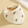 Dekens baby slabbetjes mousseline katoen spul geboren snap button soft cartoon driehoek speeksel speeksel handdoek beurt doek meisjes jongens voeden kwijl